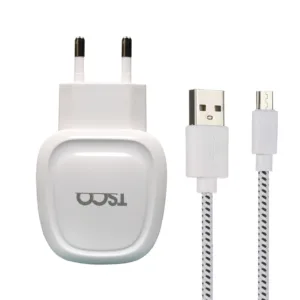 شارژر دیواری تسکو مدل TTC 46 به همراه کابل تبدیل microUSB