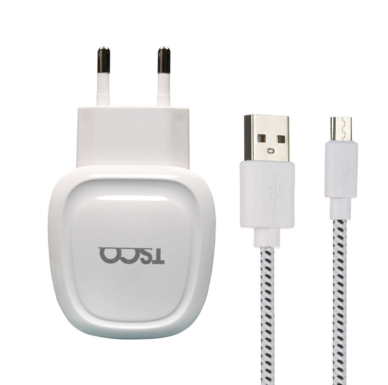 شارژر دیواری تسکو مدل TTC 46 به همراه کابل تبدیل microUSB