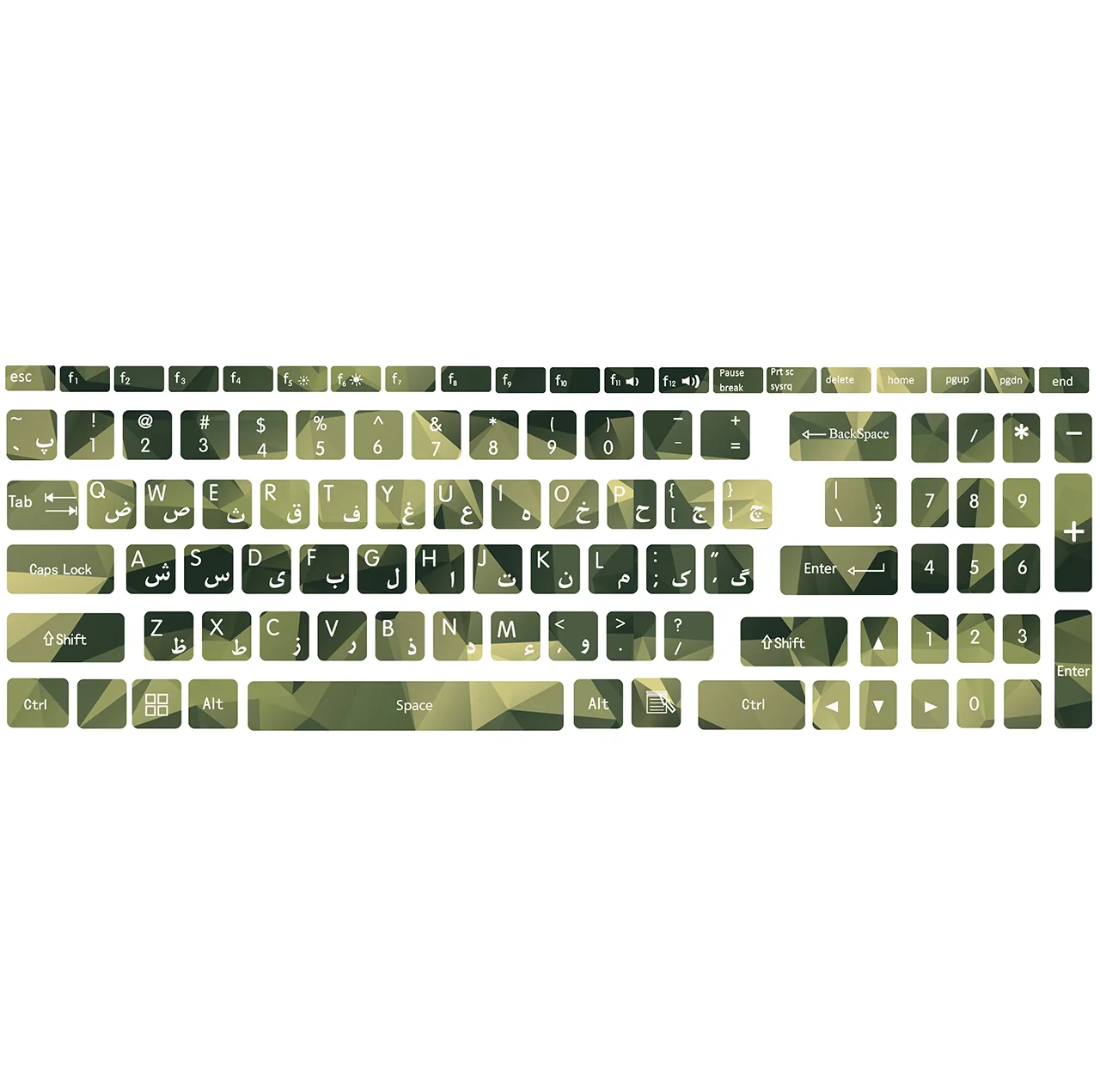 برچسب حروف فارسی کیبورد کد CH-02