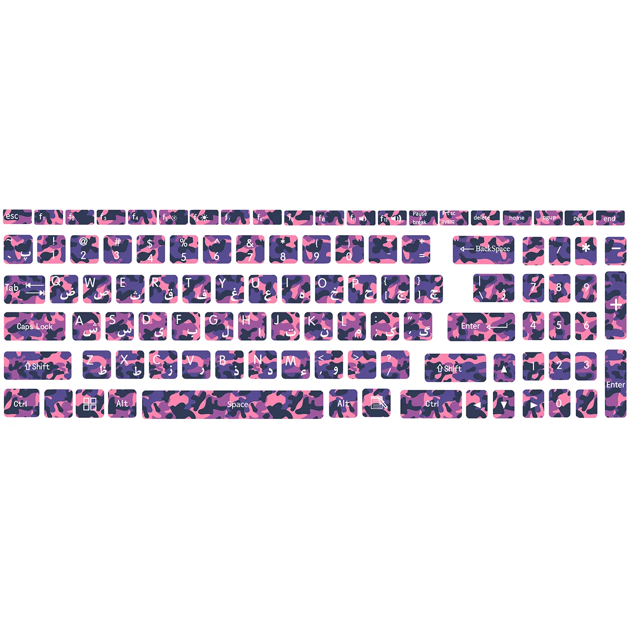 برچسب حروف فارسی کیبورد کد CH-03