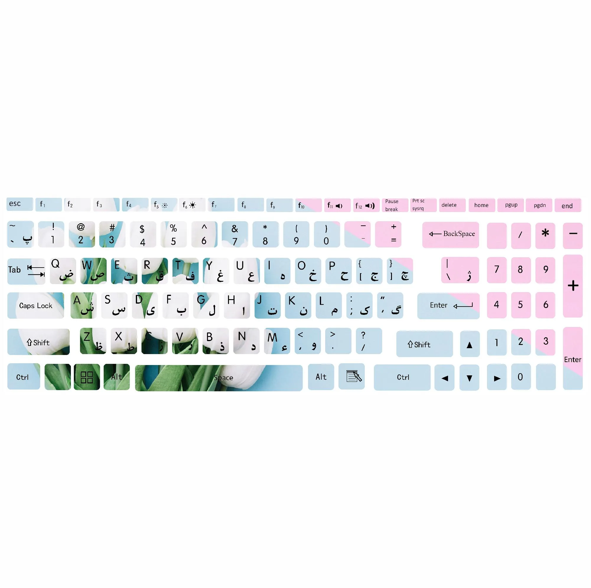 برچسب حروف فارسی کیبورد کد DST01