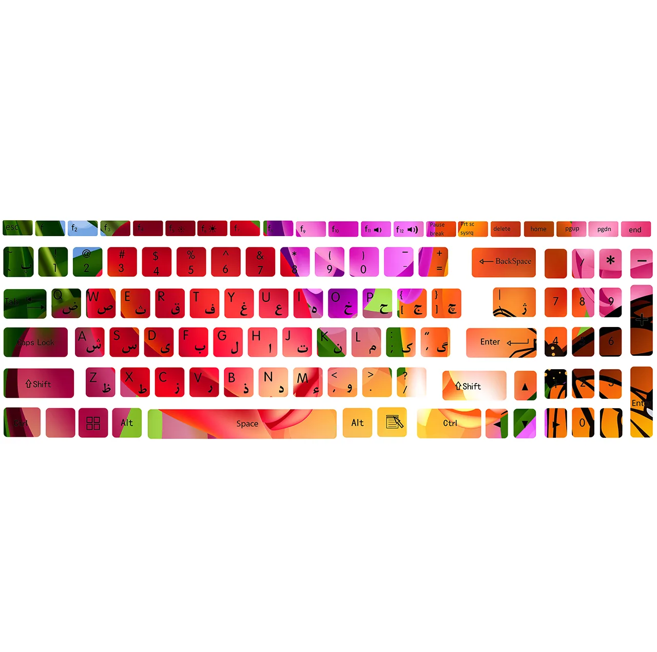 برچسب حروف فارسی کیبورد کد B-03