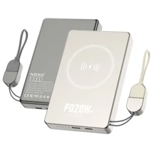 پاوربانک بی سیم 20 وات نوکسو مدل pn6 PD Wireless ظرفیت 10000 میلی‌آمپر ساعت