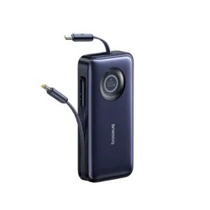 پاوربانک 100 وات بیسوس مدل EnerCore CR11 ظرفیت 20000 میلی‌آمپرساعت به همراه دو عدد کابل USB-C