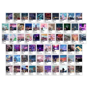 استیکر لپ تاپ کالامیکس طرح انیمه پنتون مدل pantone anime full مجموعه 62 عددی