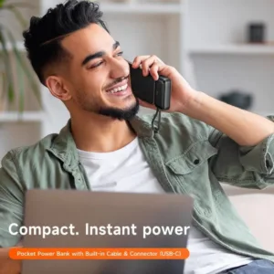 پاوربانک مک دودو مدل MC-7800 ظرفیت 5000 میلیآمپر ساعت به همراه کابل تبدیل USB-C
