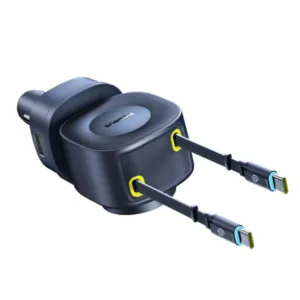 شارژر فندکی 240 وات 2 پورت بیسوس مدل C0206700 240W به همراه کابل USB-C