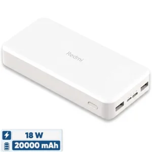 پاوربانک 18 وات شیائومی مدل Redmi ظرفیت 20000 میلی‌آمپرساعت