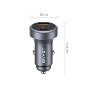 شارژر فندکی 45 وات دو پورت یوسمز مدل CC327