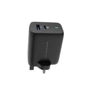 شارژر دیواری 63 وات پاورلوژی مدل Powerology 63W Ultra-Quick GaN Charger with USB-C Cable