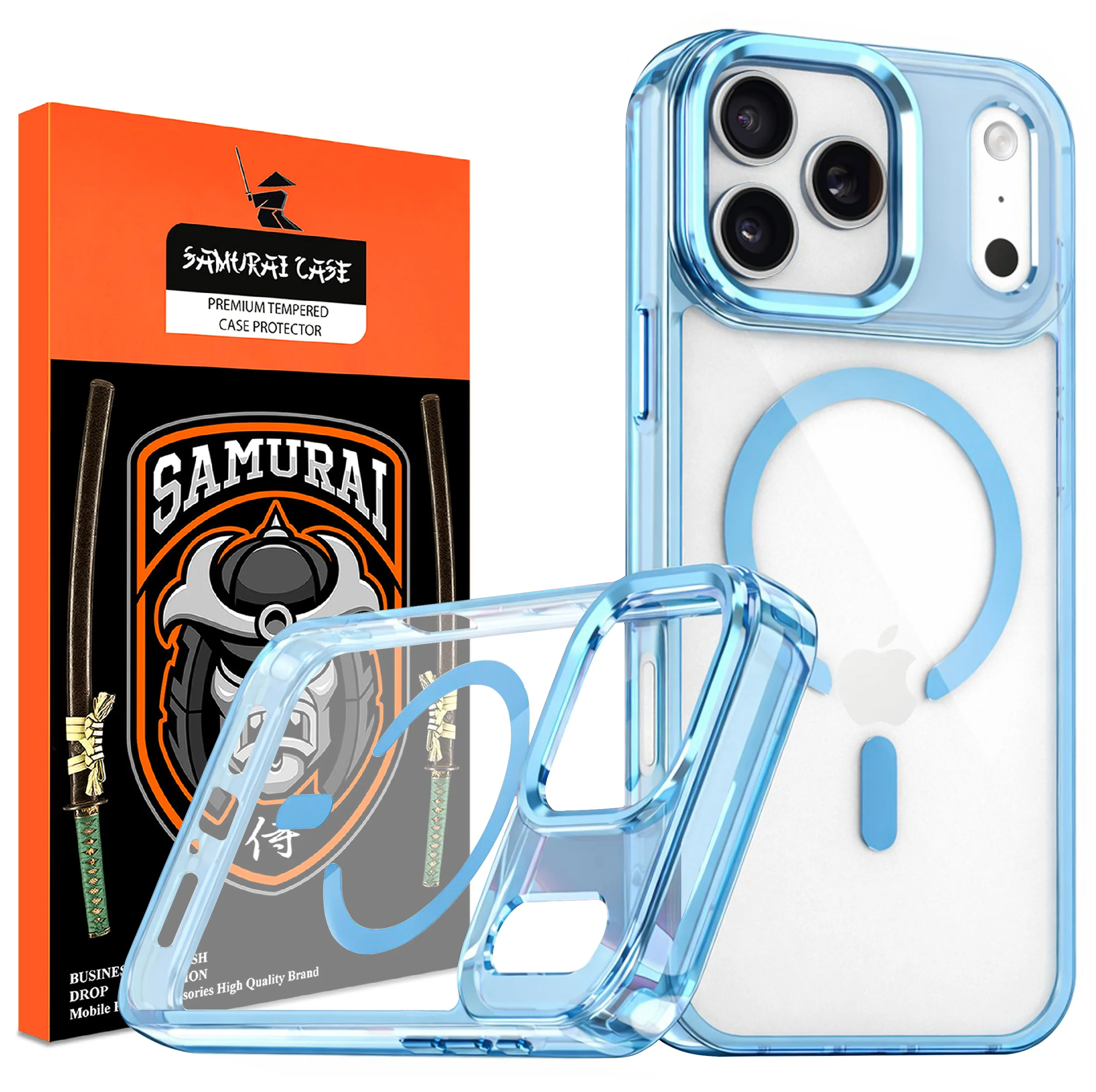 کاور سامورایی مدل Crystal Stand مناسب برای گوشی موبایل اپل iPhone 17 Pro Max