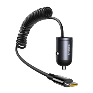 شارژر فندکی 30 وات بیسوس مدل B-TinSTC به همراه کابل USB-C