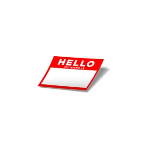 استیکر لپ تاپ لولو طرح سلام اسم من هست HELLO MY NAME IS BLANK کد 771