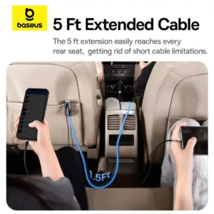 شارژر فندکی 110 وات 6 پورت بیسوس مدل BackseatPal L1