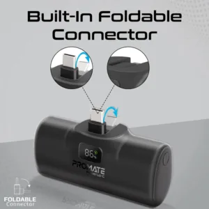 پاوربانک پرومیت مدل POWERUP-C.BLK ظرفیت 5000 میلیآمپرساعت
