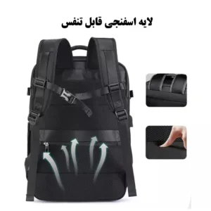 کوله پشتی لپ تاپ بنج مدل 1801 مناسب برای لپ تاپ 14.1 تا 15.6 اینچی