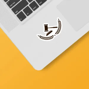 استیکر لپ تاپ و موبایل بووم طرح عدالت کد ET27