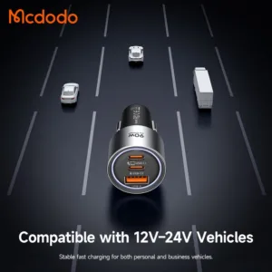 شارژر فندکی 90 وات 3 پورت مک دودو مدل CC-311