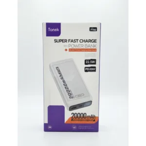پاوربانک 22.5 وات تونک مدل PH 82 ظرفیت 20000 میلیآمپرساعت به همراه کابل USB-C