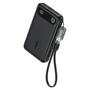 پاوربانک 22.5 وات انکر مدل A1257 ظرفیت 10000 میلی آمپر ساعت به همراه کابل USB-C