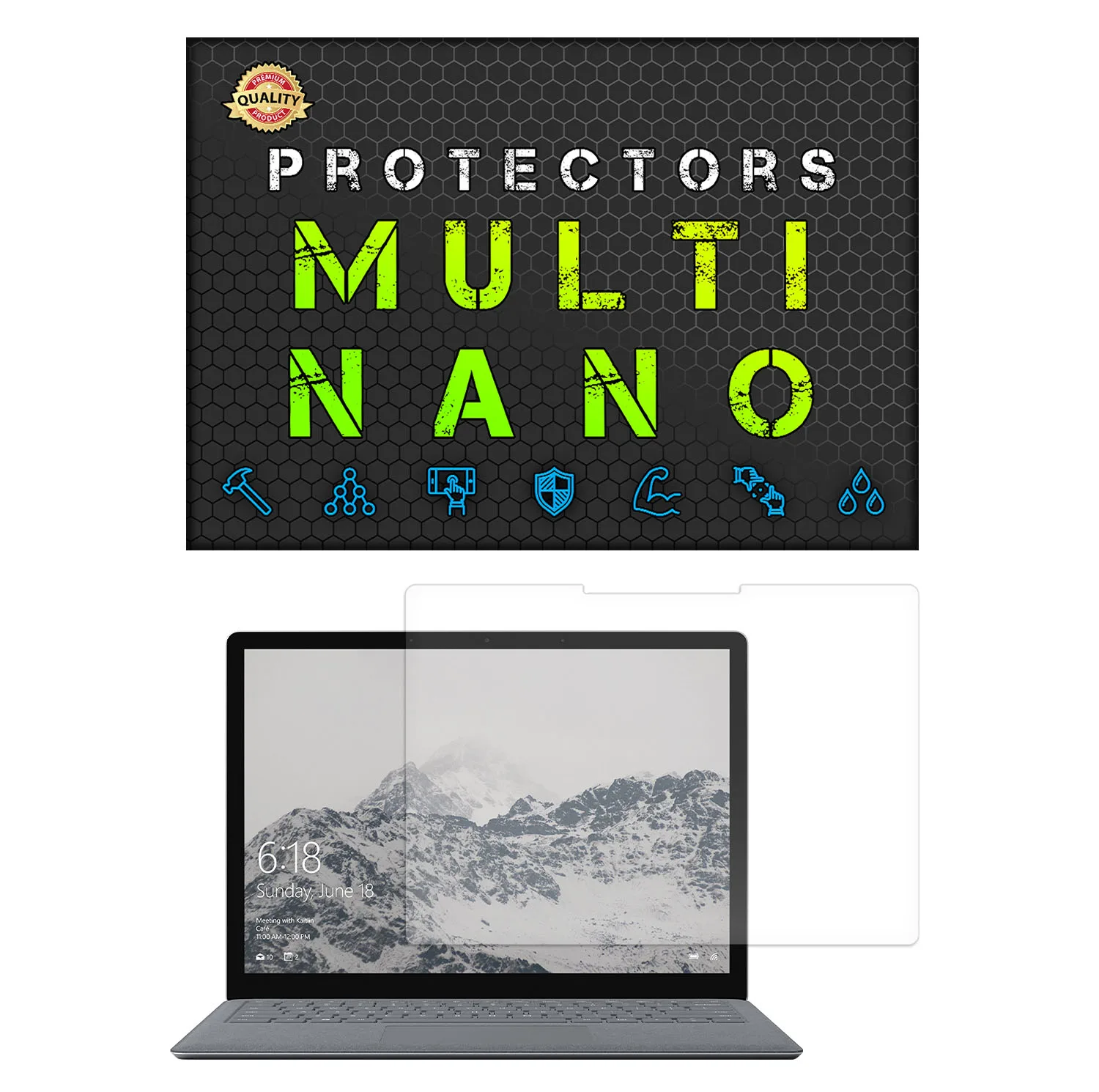 محافظ صفحه نمایش مات مولتی نانو مدل X-S1M مناسب برای لپ تاپ مایکروسافت Surface Laptop 1 2017 13.5 inch