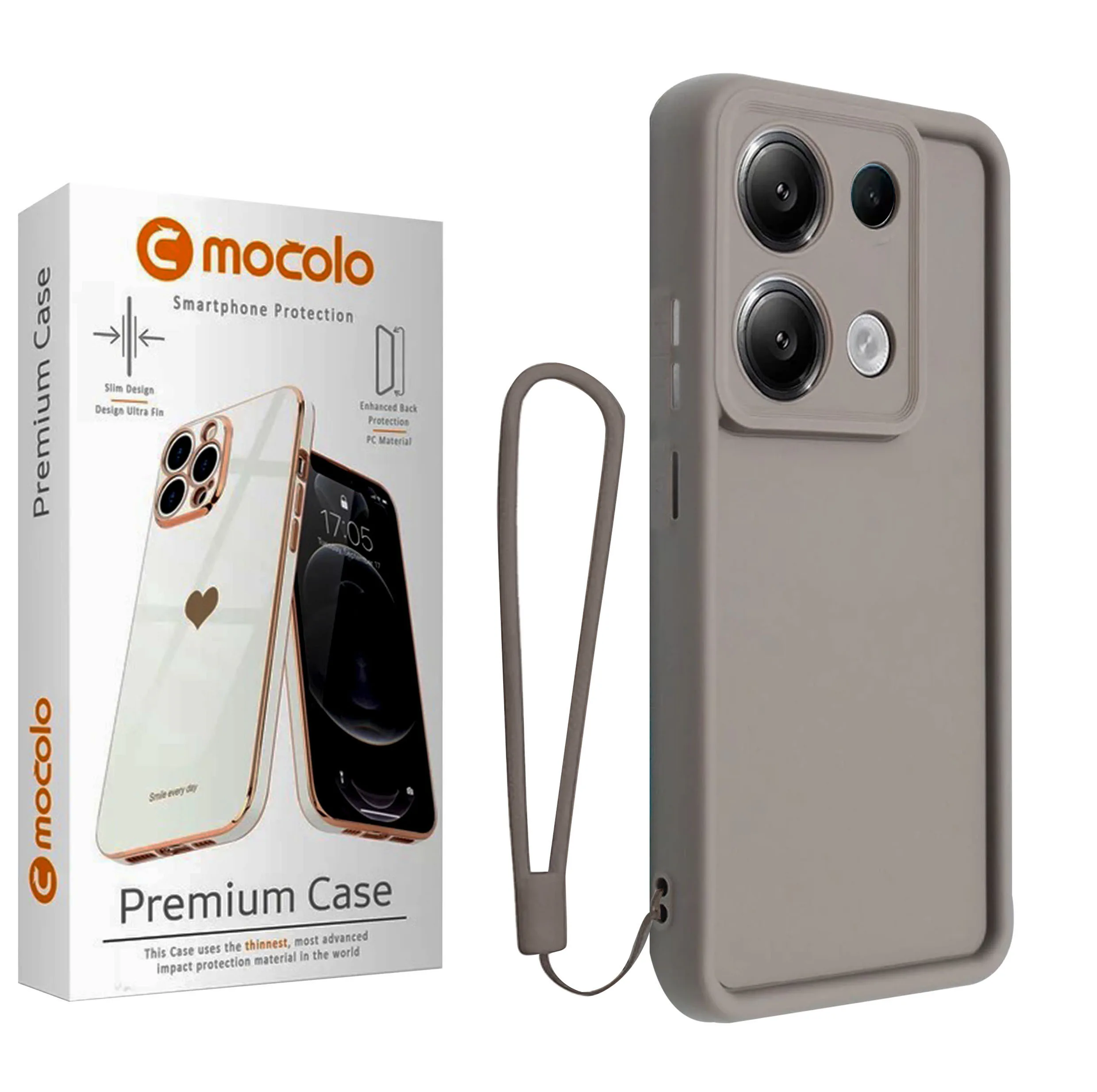 کاور موکولو مدل Silicone Puffer Strap مناسب برای گوشی موبایل شیائومی Redmi Note 14S به همراه بند آویز