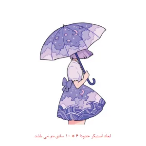 برچسب لپ تاپ طرح دختر کد 758