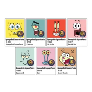 استیکر لپ تاپ کالامیکس طرح باب اسفنجی مدل spongebob مجموعه 7 عددی