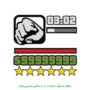 برچسب لپ تاپ پویا مارکت طرح GTA کد 4013
