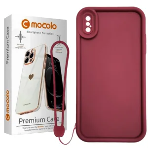 کاور موکولو مدل Silicone Puffer Apple Strap مناسب برای گوشی موبایل اپل iPhone Xs Max به همراه بند آویز