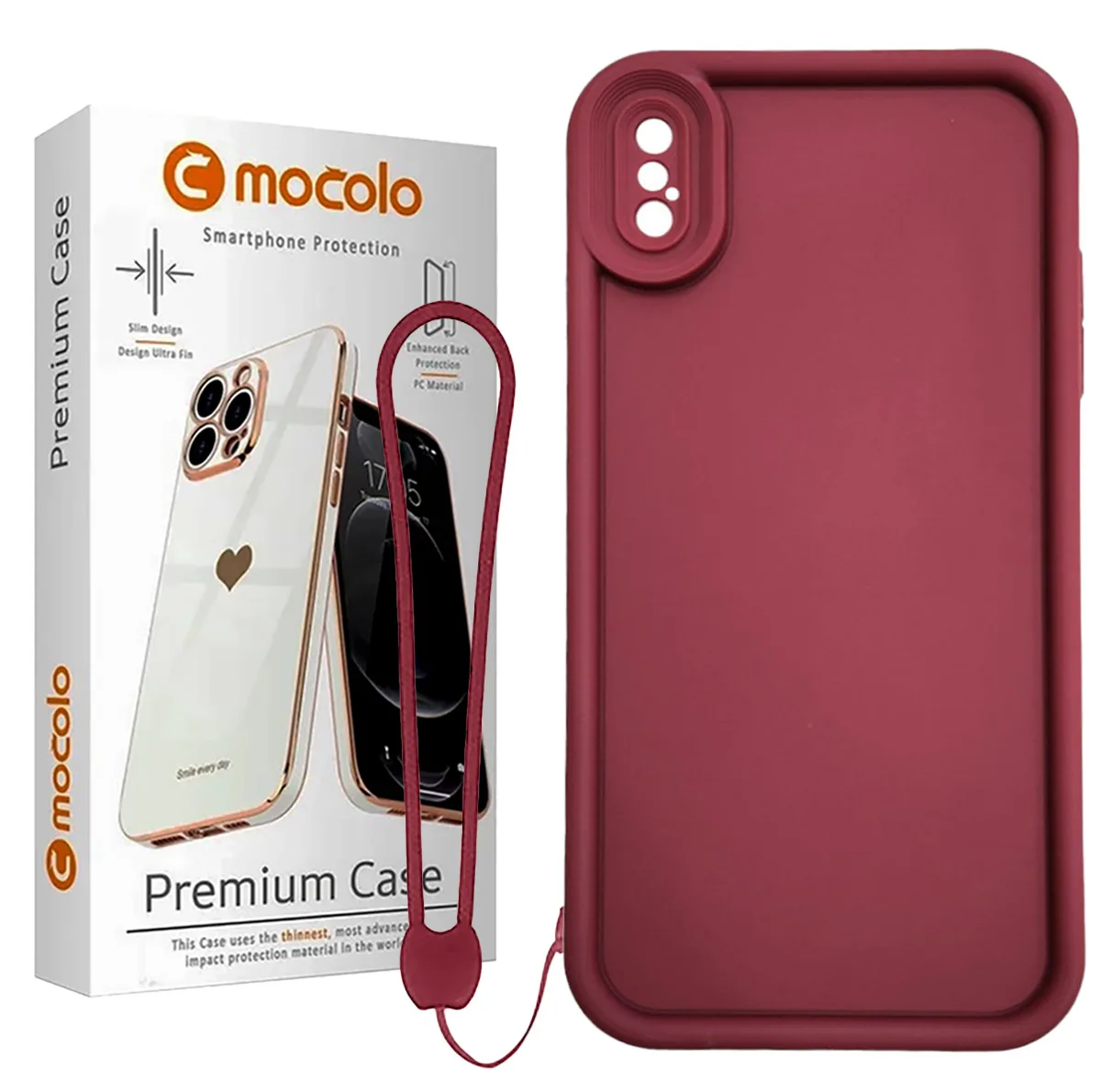 کاور موکولو مدل Silicone Puffer Apple Strap مناسب برای گوشی موبایل اپل iPhone Xs Max به همراه بند آویز