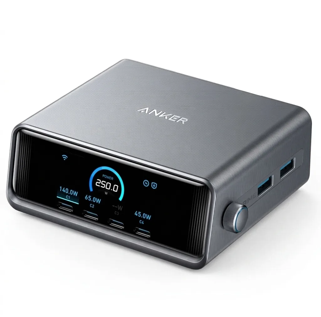 شارژر رومیزی 250 وات 6 پورت انکر مدل Prime Charger A2345