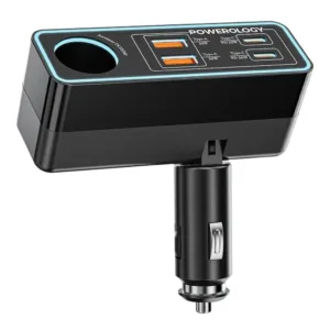 شارژر فندکی 125 وات 5 پورت پاورولوجی مدل Brio 125W PWDA58BK