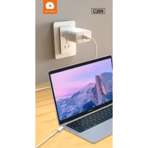 شارژر دیواری 45 وات دبلیو یو دبلیو مدل C202 به همراه کابل تبدیل USB-C