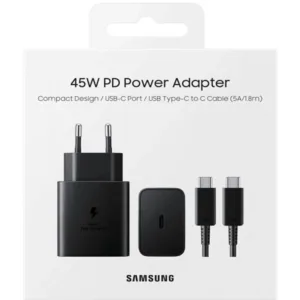 شارژر دیواری سامسونگ مدل ep-ta845nwegeu به همراه کابل تبدیل USB-C