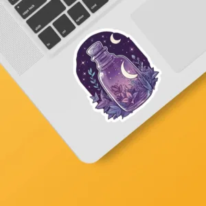 استیکر لپ تاپ و موبایل بووم طرح شب مهتابی کد M10