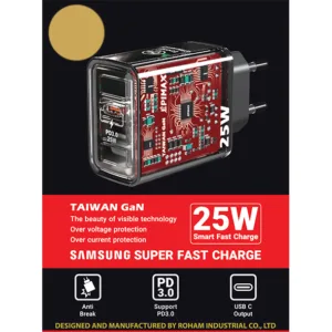 شارژر دیواری 25 وات اپی مکس مدل TAIWAN GaN EU-151