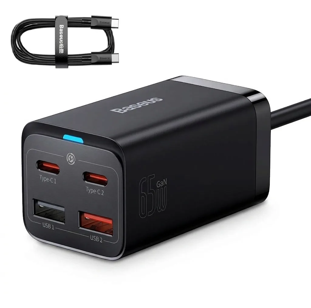 شارژر رومیزی باسئوس مدل Desktop Fast 65W به همراه کابل USB-C