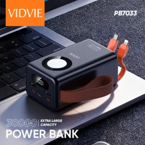 پاوربانک 22.5 وات ویدوی مدل PB7033-30000/22.5W ظرفیت 30000 میلیآمپرساعت