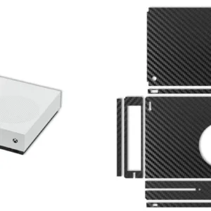 برچسب ماهوت مدلBlack Carbon-fiber Texture مناسب برای کنسول بازی Xbox One S