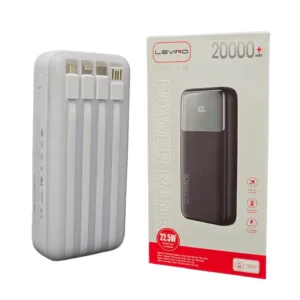 پاوربانک 12 وات مدل LEVINO N-18 ظرفیت 20000 میلیآمپرساعت