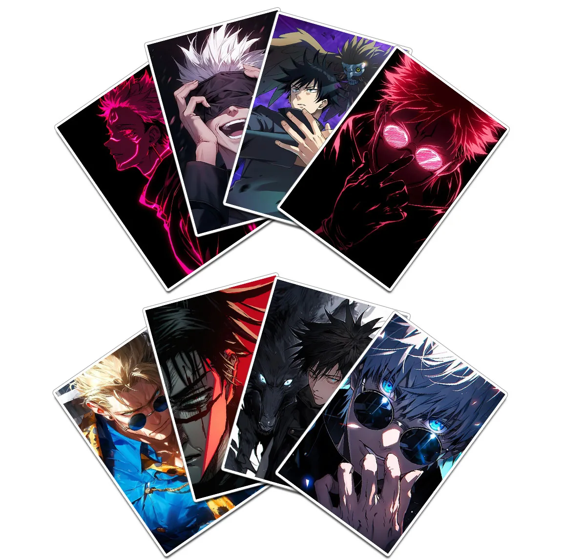 استیکر و برچسب گوفی مدل گوجو سوکونا انیمه جوجوتسو کایسن Gojo Jujutsu Kaisen Anime کد K03 مجموعه 8 عددی