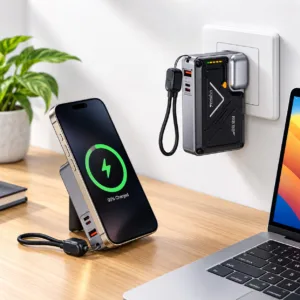 پاوربانک بیسیم 22.5 وات یسیدو مدل YP89 ظرفیت 10000 میلیآمپرساعت به همراه بند آویز