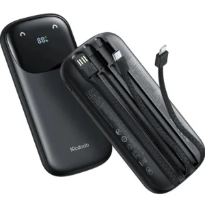 پاوربانک 22.5 وات مک دودو مدل EmoPower MC-852 ظرفیت 10000 میلیآمپرساعت به همراه سه عدد کابل USB-A، لایتنینگ و USB-C
