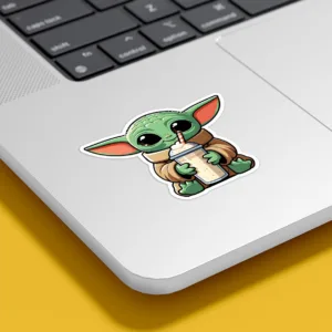 استیکر لپ تاپ مدل بیبی یودا BABY YODA کد STL1051 مجموعه 8 عددی