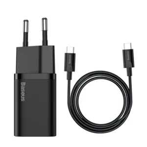 شارژر دیواری باسئوس مدل CCSUP-L02 به همراه کابل تبدیل USB-C