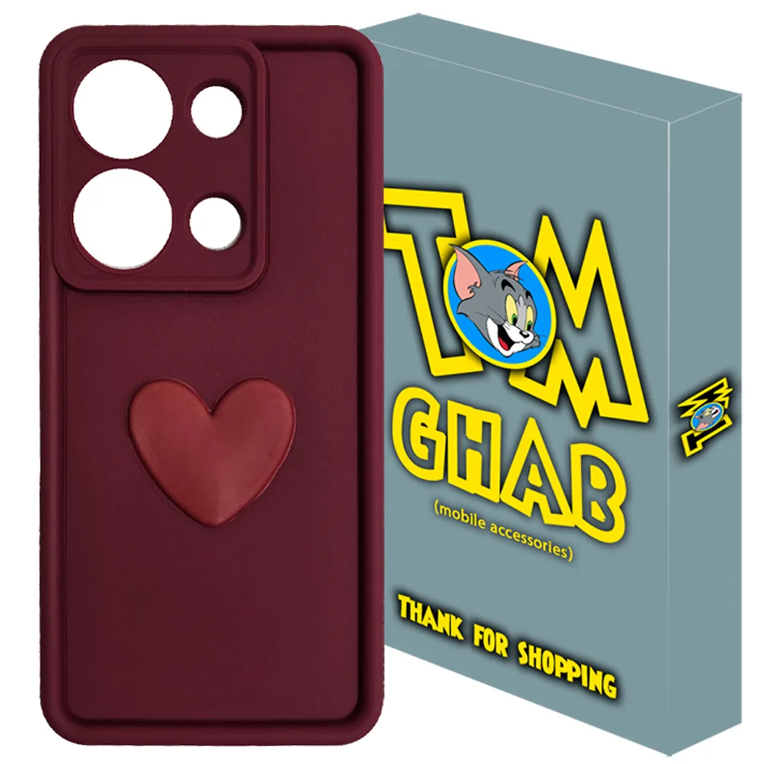 کاور تام قاب مدل سولید1 Heart مناسب برای گوشی موبایل شیائومی Redmi Note 13 Pro 4G / Poco M6 Pro 4G