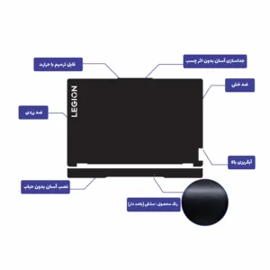 برچسب محافظ لپ تاپ توییجین و موییجین کد 01 مناسب برای لپ تاپ لنوو Legion 5 - 15IAH7 , 15IAH7H , 15ARH7 , 15ARH7H به همراه برچسب حروف فارسی کیبورد