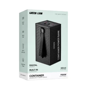 پاوربانک 22.5 وات گرین لاین مدل Container GNCOTPXPB50BK ظرفیت 50000 میلی آمپر ساعت