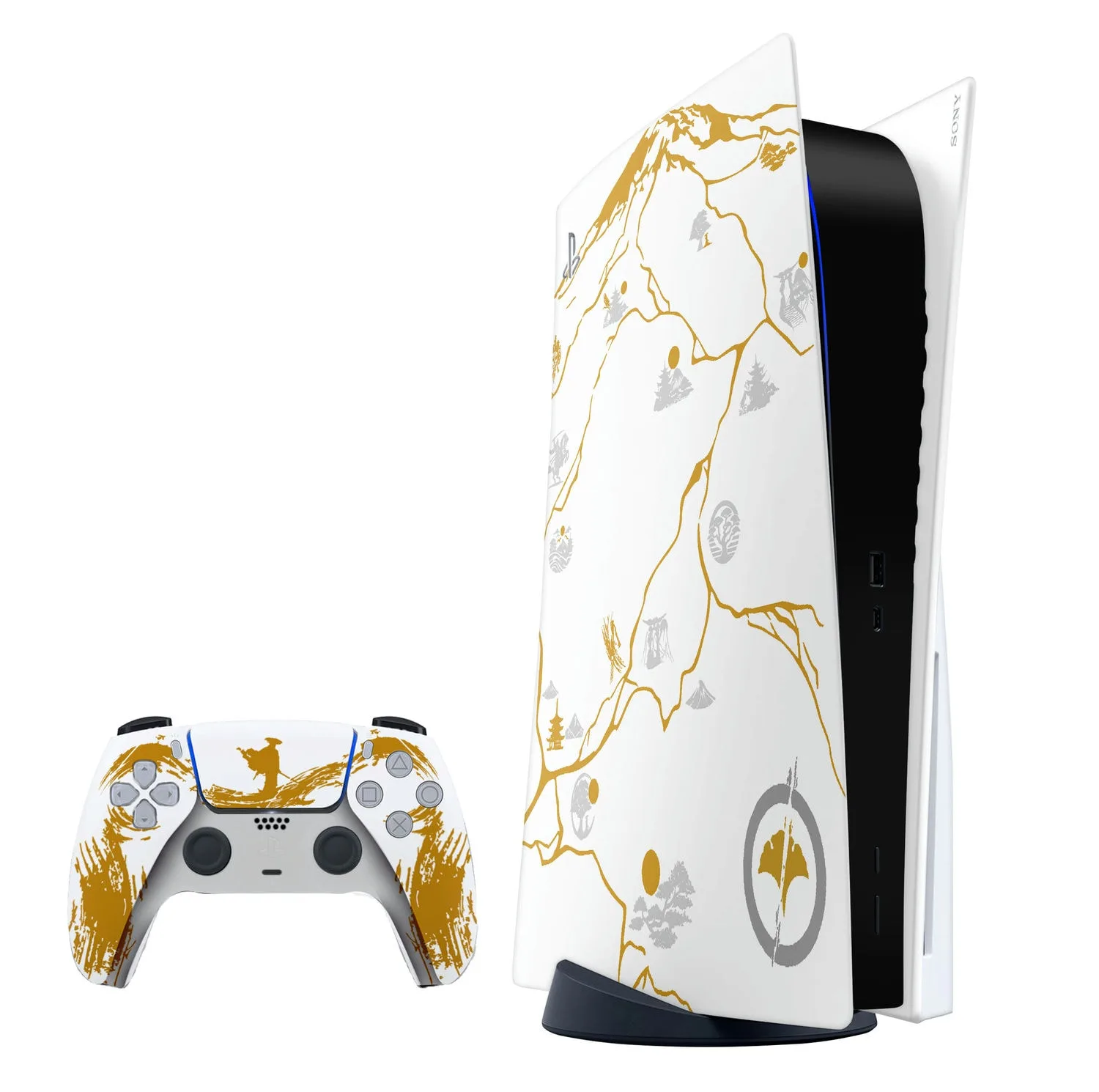 برچسب کنسول بازی هاماگراف مدل پلی استیشن 5 ghost of yotei bundle باندل گوست آف یوتی مناسب دستگاه فت دیسک خور